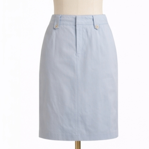 Ralph Lauren Black Label Dresses & Skirts - RALPH LAUREN BLACK LABEL Pastel Blue Cotton Pencil Skirt Size 8
